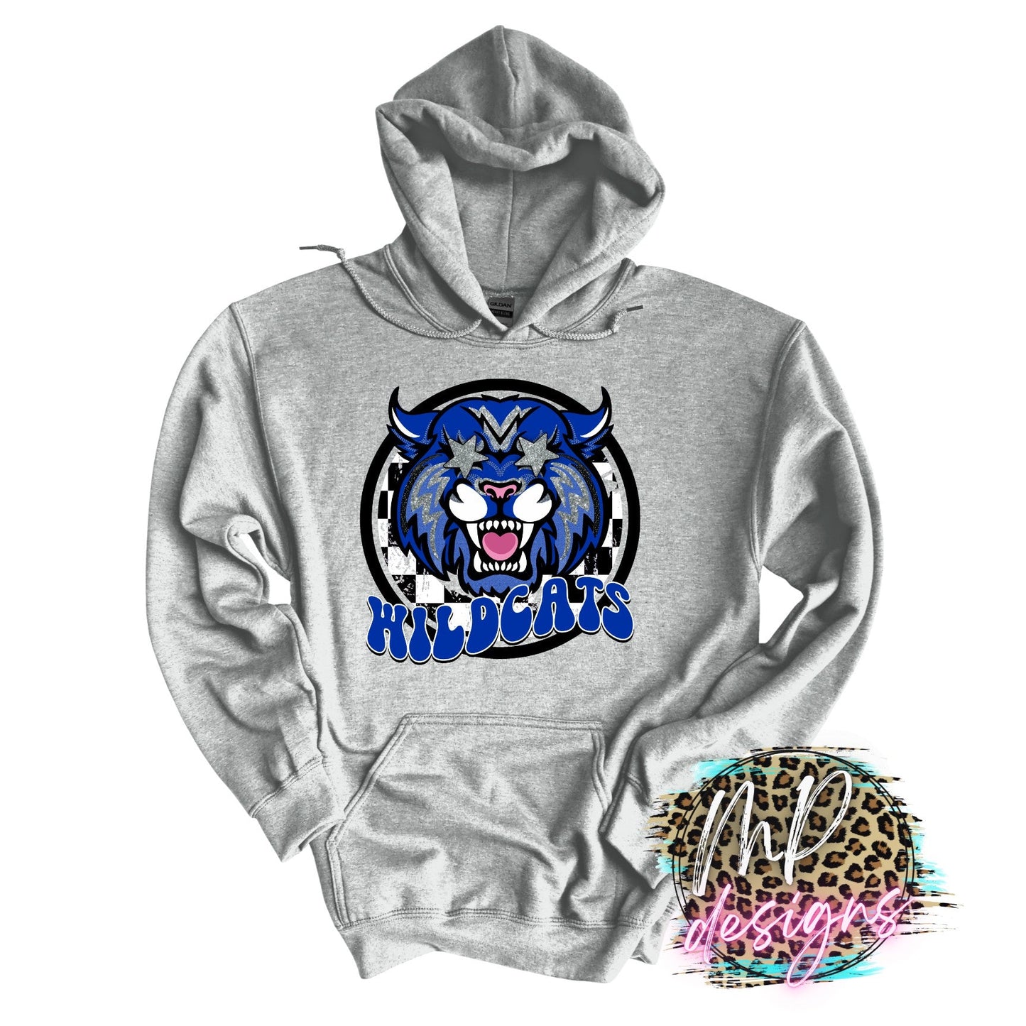 WILDCATS PREPPY MASCOT ROYAL LONG SLEEVE/SWEATSHIRT