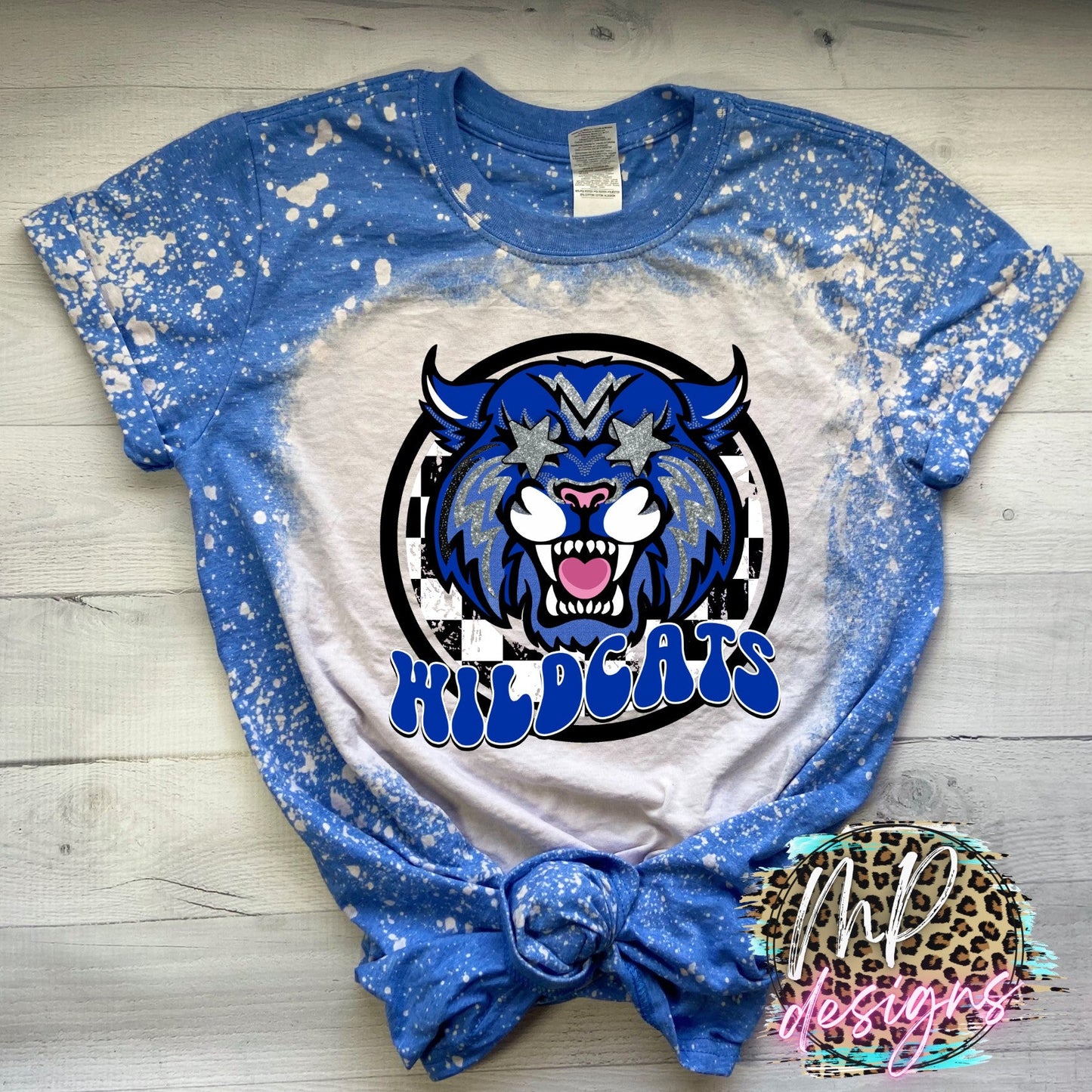 WILDCATS PREPPY MASCOT ROYAL T-SHIRT