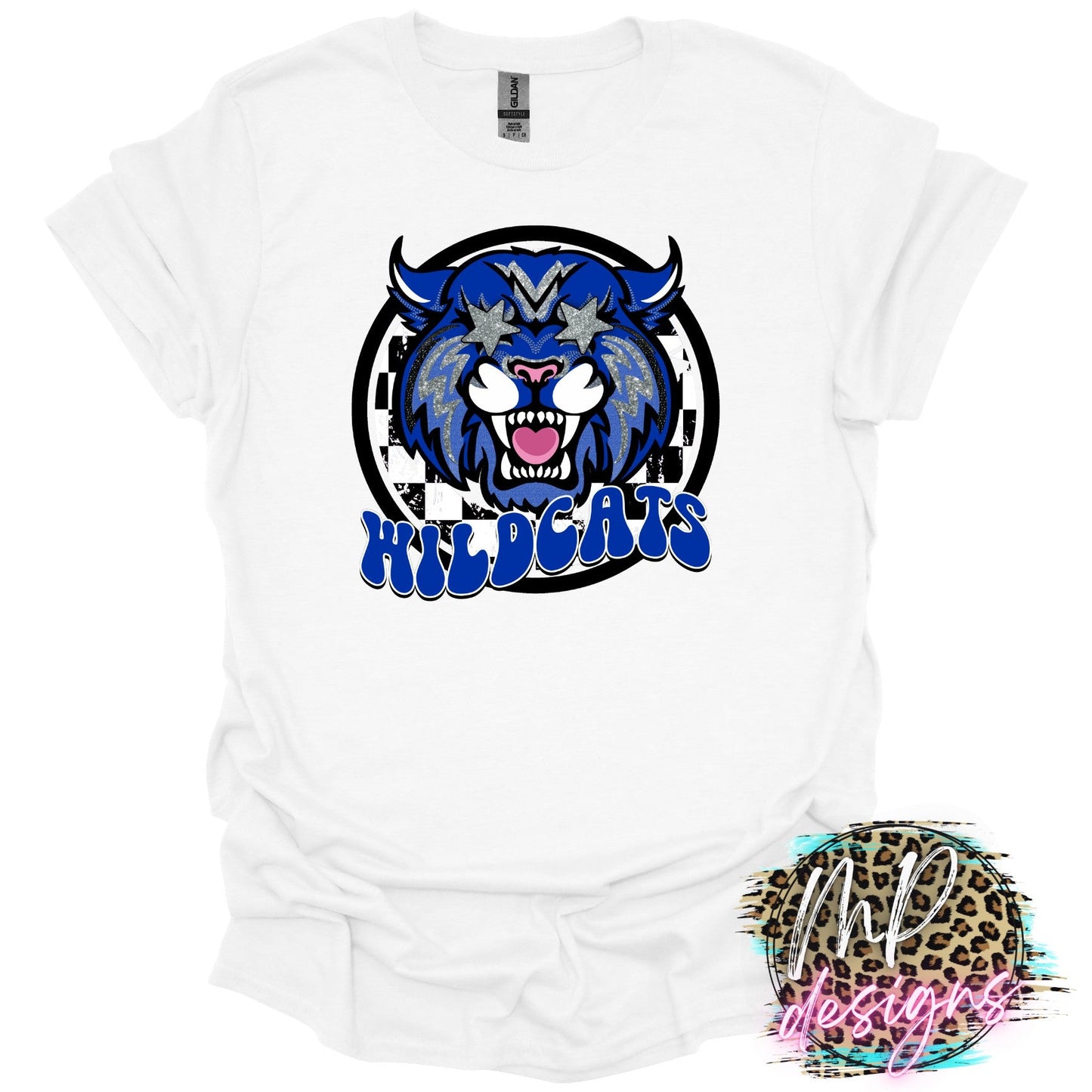 WILDCATS PREPPY MASCOT ROYAL T-SHIRT