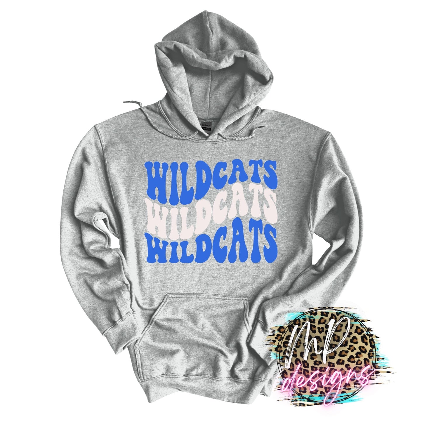 WILDCATS WAVY RETRO ROYAL LONG SLEEVE/SWEATSHIRT