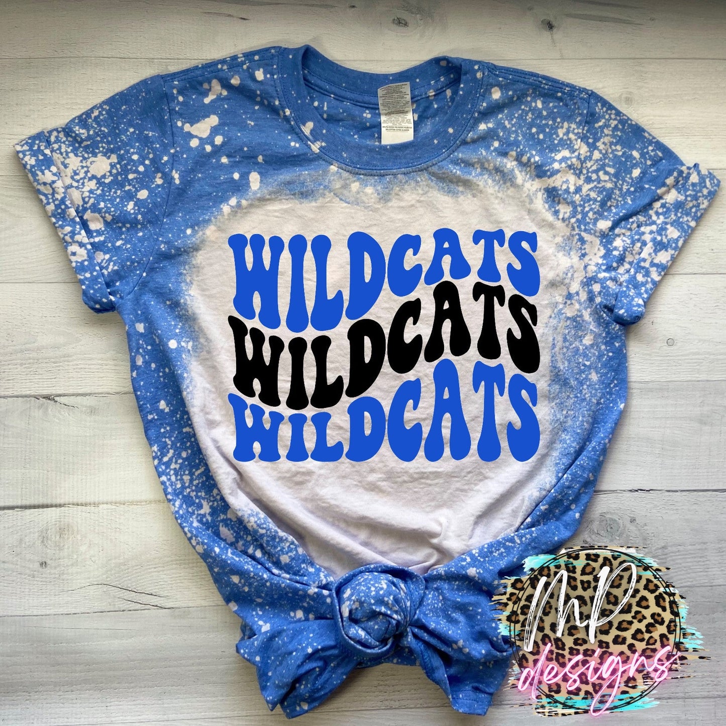 WILDCATS WAVY RETRO ROYAL T-SHIRT