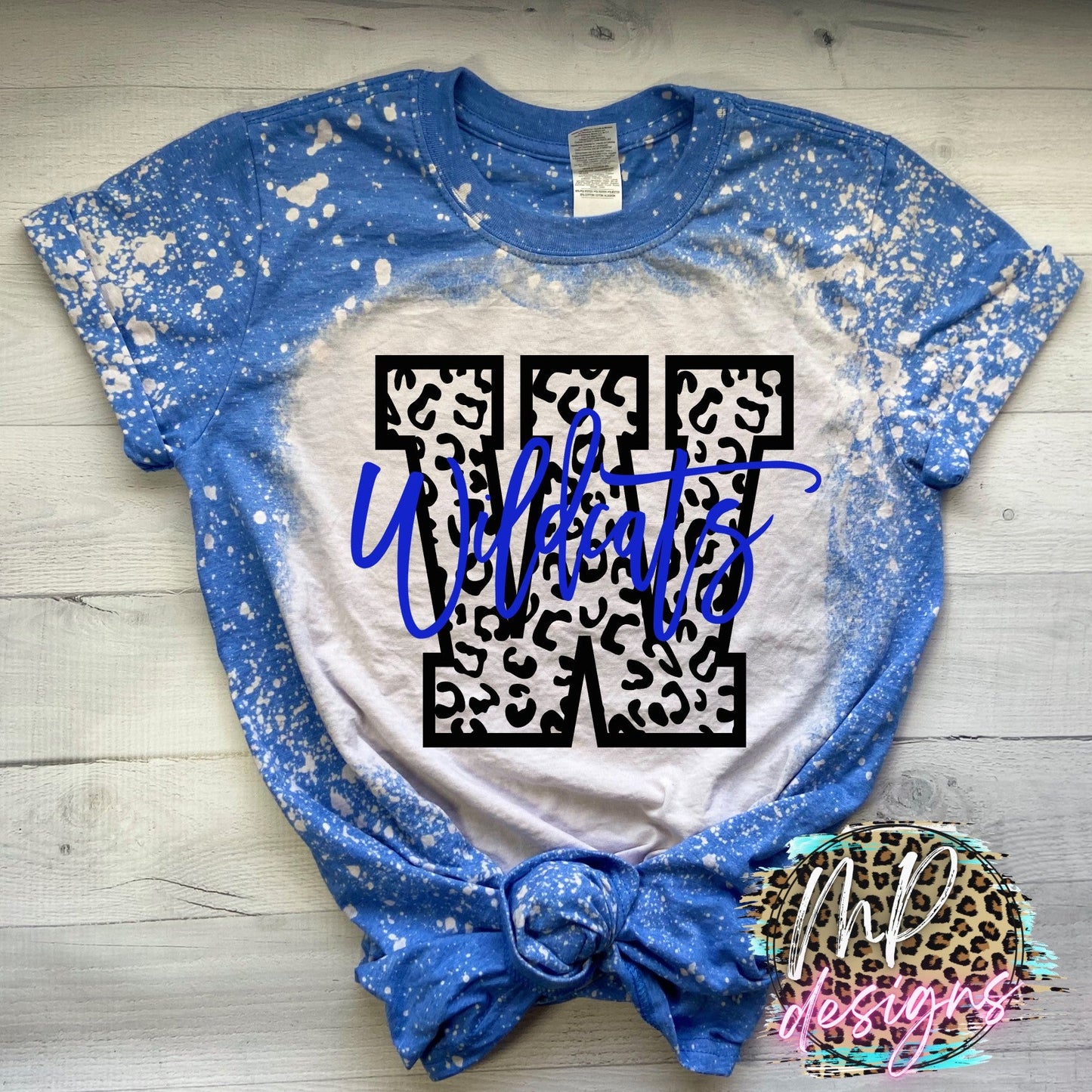 WILDCATS W LEOPARD ROYAL T-SHIRT