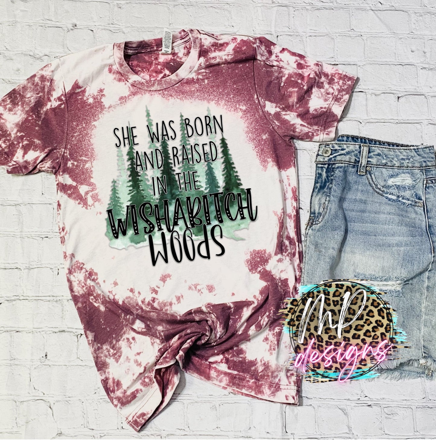 WISHABITCH WOODS BLEACHED T-SHIRT
